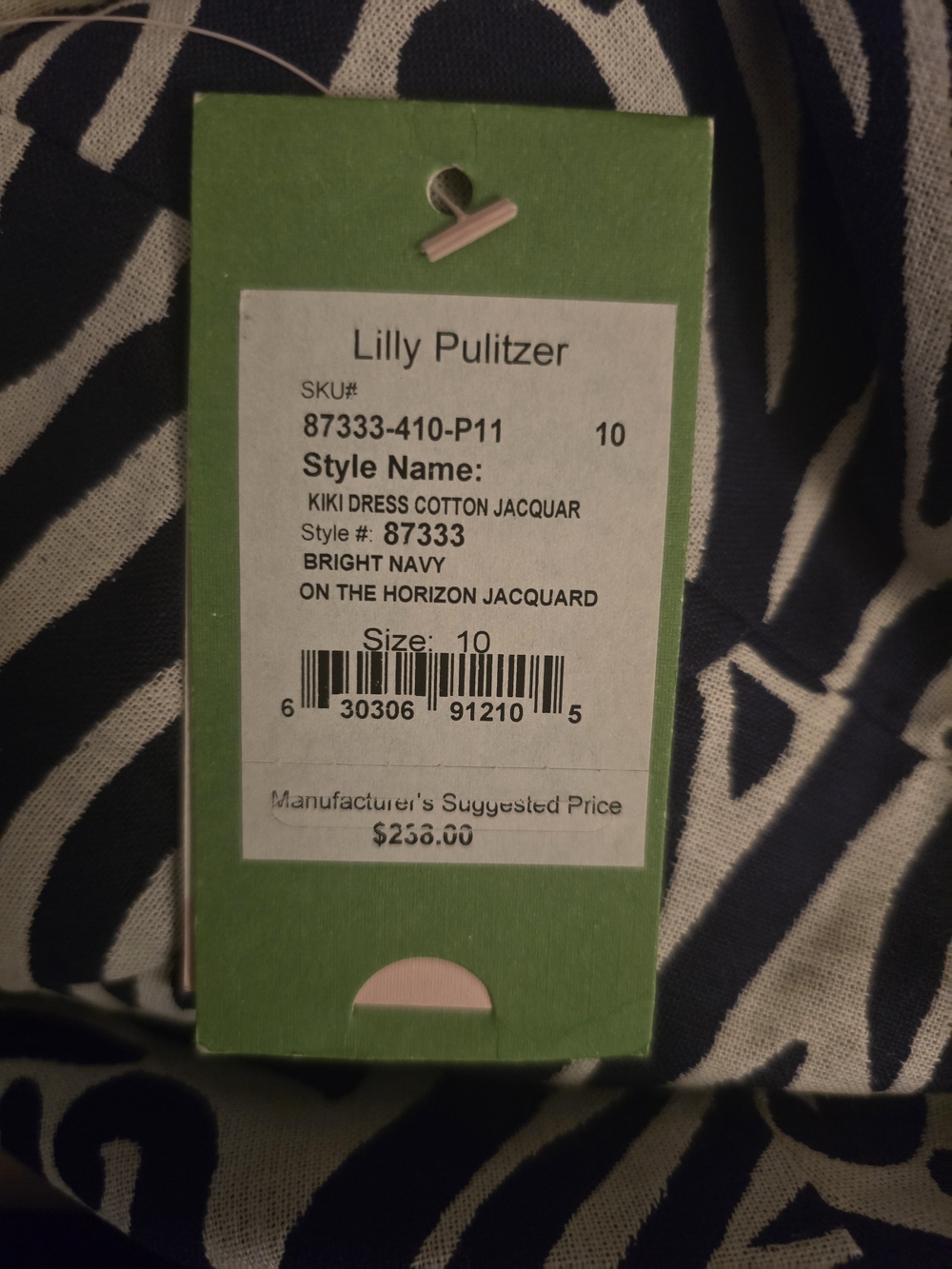 NWT Lilly Pulitzer Bright Navy Kiki Dress - Size 10 - Picture 8 of 8